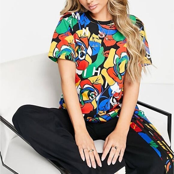 Adidas X Richi Mnisi Floral Art Tee Shirt Women's Size Medium M Designer Edition - Picture 6 of 10